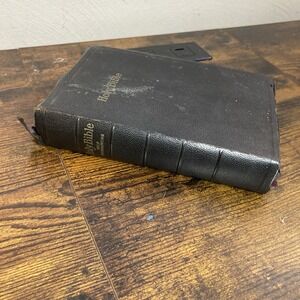 Winston Holy Bible King James Version Vtg 1930-1940s Self Pronouncing Leather